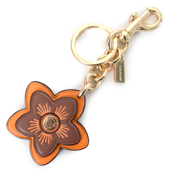 COACH】コーチ メタル スムースレザー ワイルドフラワー フローラル 花