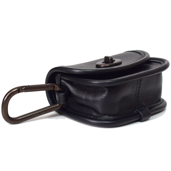 COACH】コーチ カーフレザー ヘリテージ ターンロック カラビナ付き