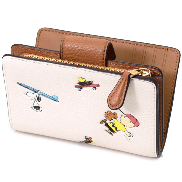 COACH】コーチ ぺブルレザー ピーナッツ コラボ スヌーピー スポーツ