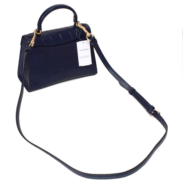 COACH】コーチ クロコダイル エンボスドレザー ペッパー トップ