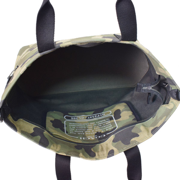 COACH】コーチ キャンバス レザー カモフラージュ 迷彩柄 トート 38