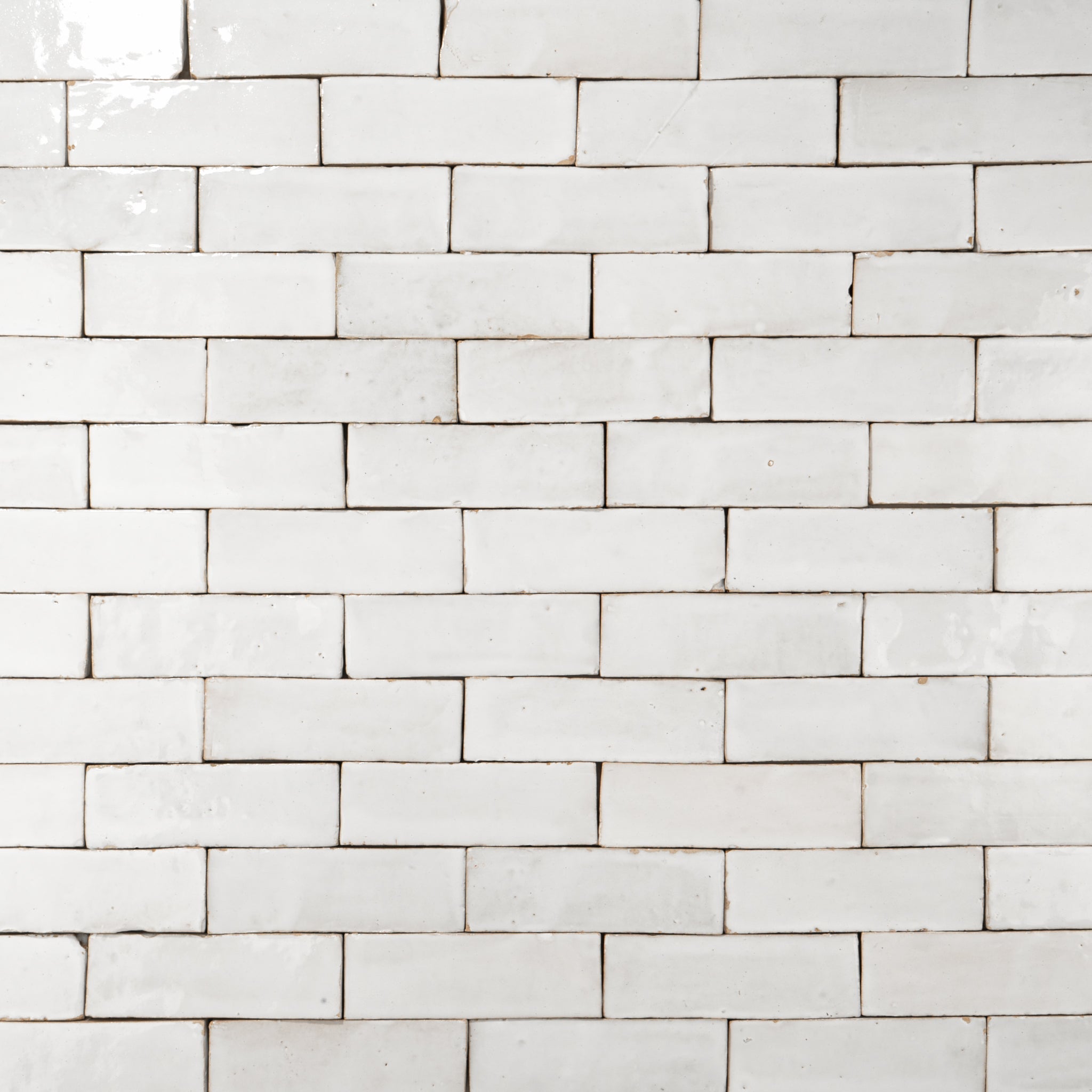 Handmade Moroccan Zellige 2x6 Snow White Terracotta Tile | Cemento