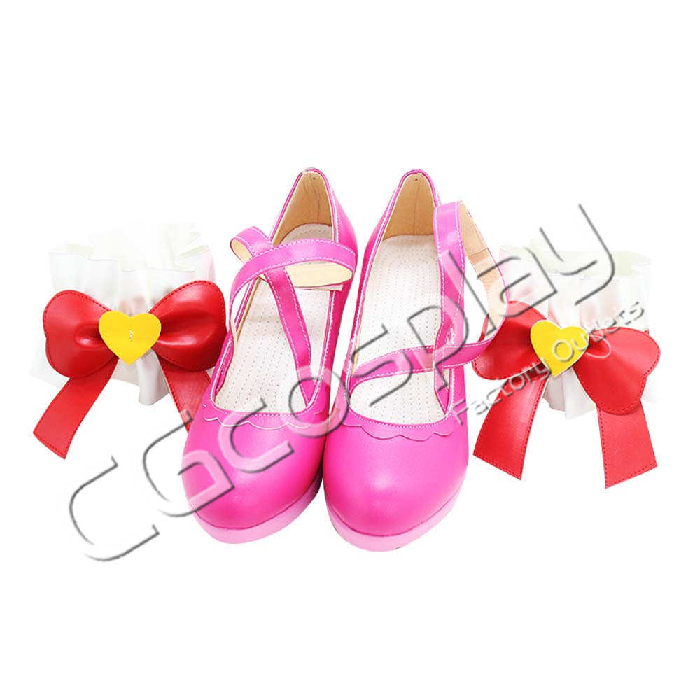 アイカツ! 星宮いちご ピンクステージ コスプレ靴/ブーツ コスプレ衣装