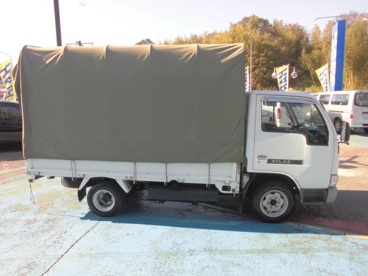 幌ウィング付き！10尺ボディ！1.5トン積！低床！ガソリン車