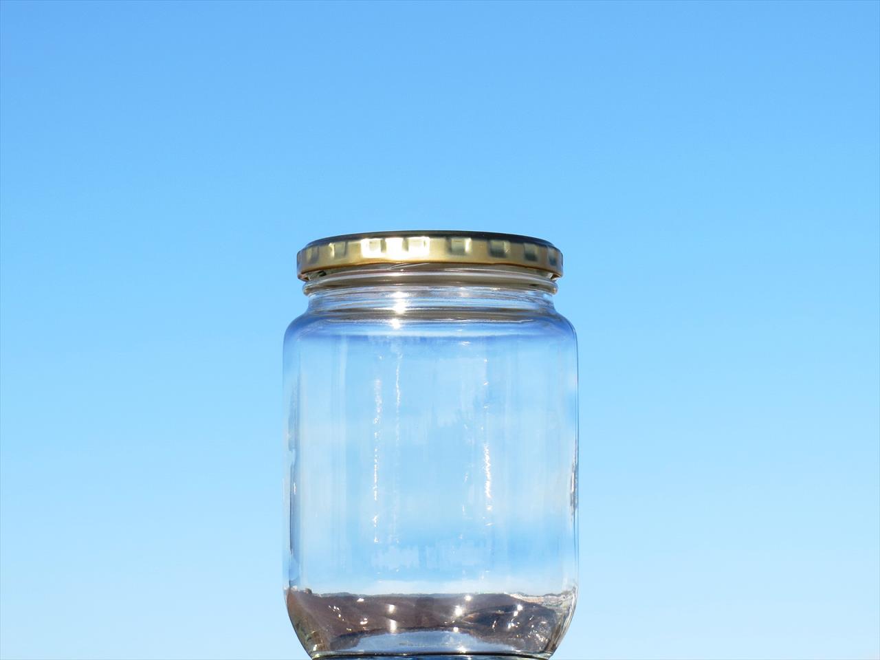 大容量の保存瓶・蜂蜜瓶としても活躍！大口径のツイストキャップの