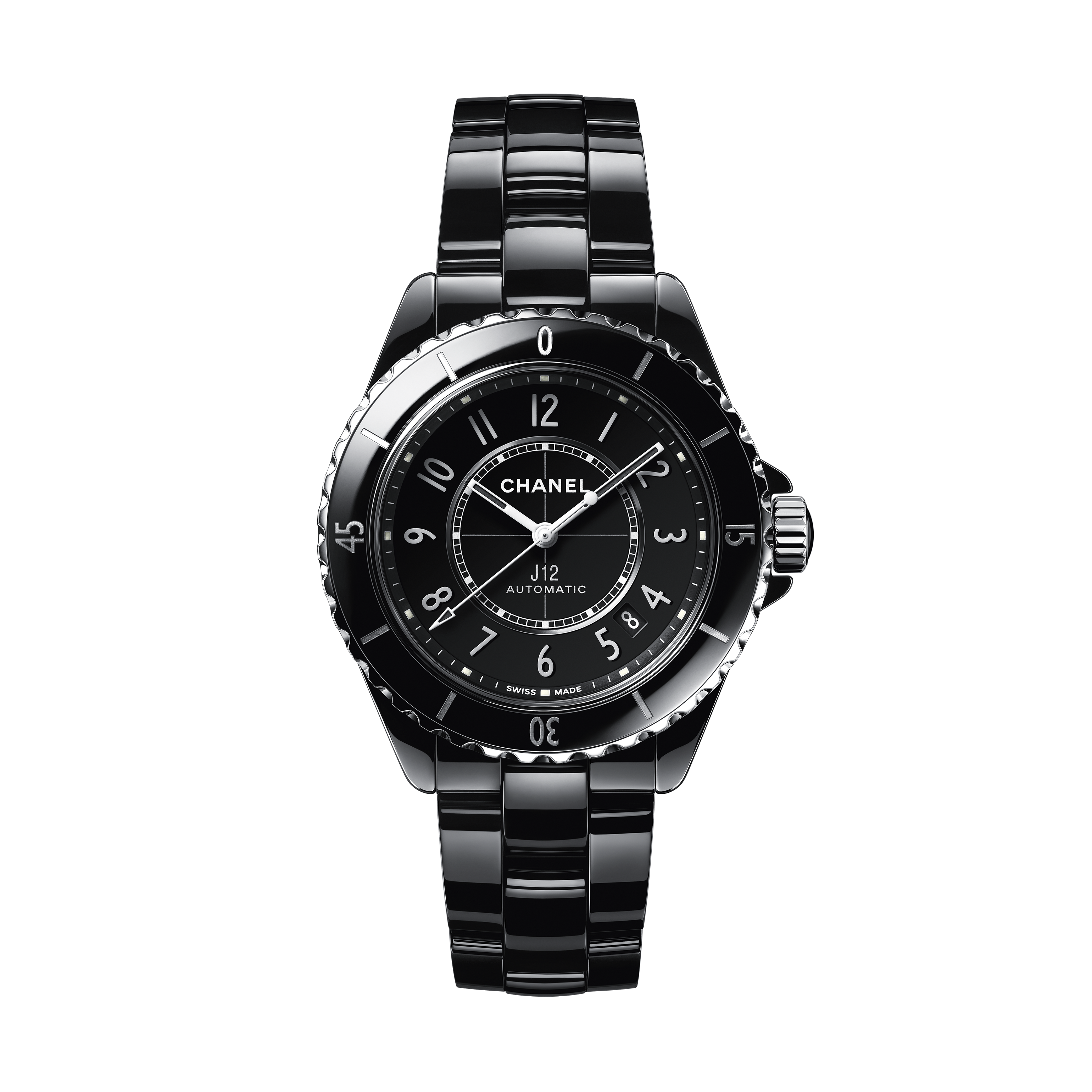 J12 GMT Watch, 41 mm - Black ceramic - H3101 | CHANEL