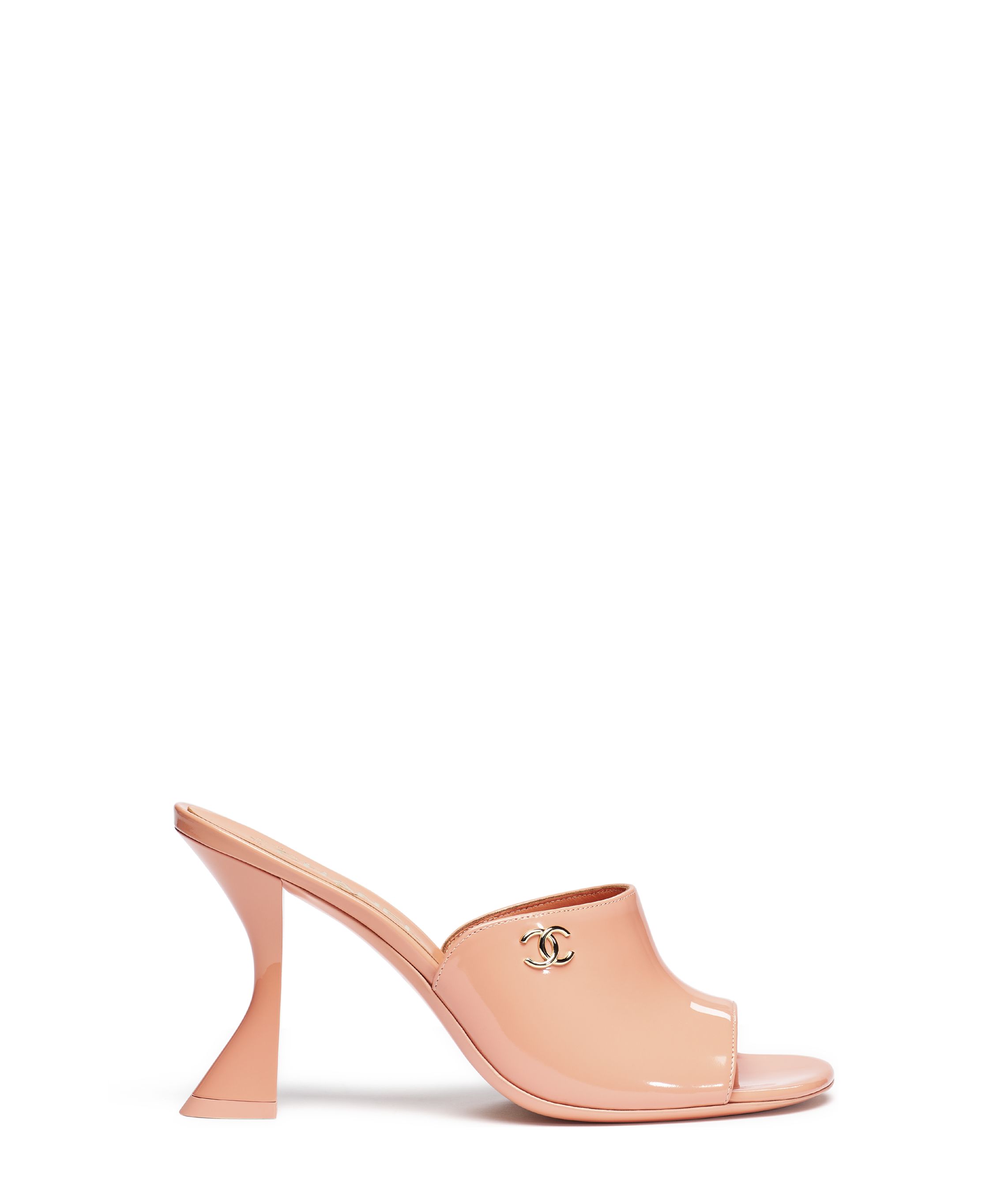 Mules - Patent calfskin, light pink — Fashion | CHANEL