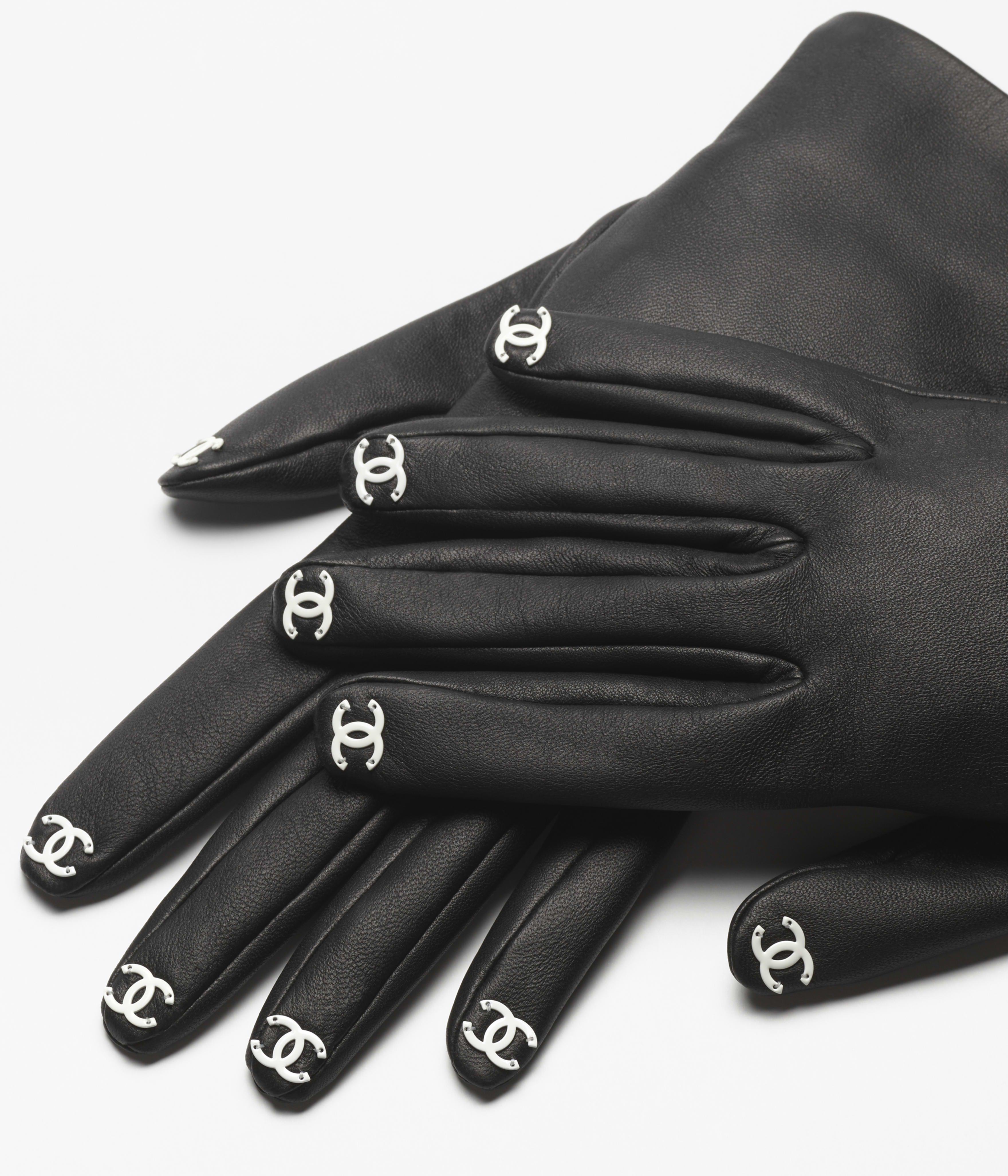 グローブ - ラムスキン、ブラック & ホワイト — ファッション | CHANEL