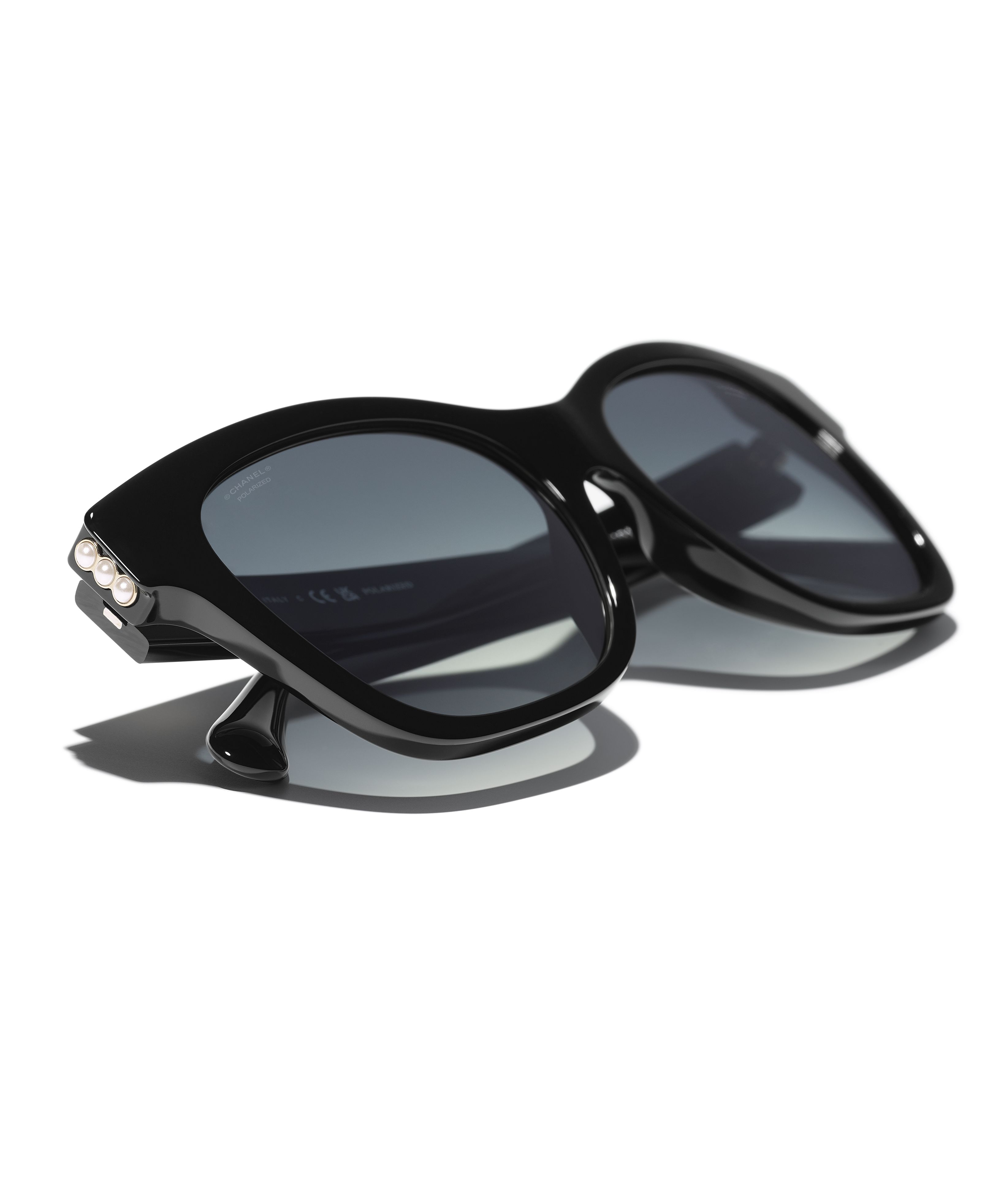 CHANEL Sunglasses: Square Sunglasses, acetate & glass pearls