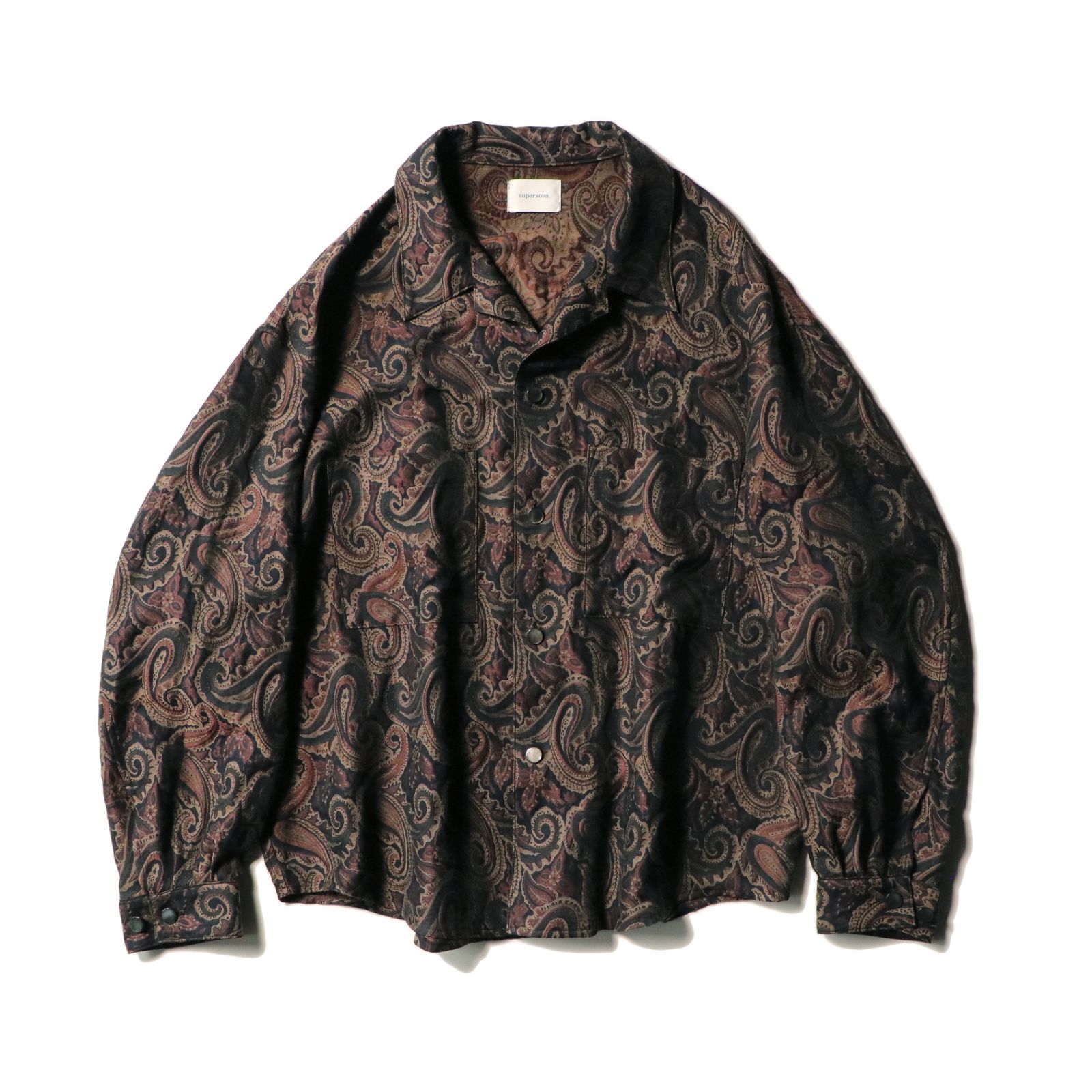 superNova. - Big shirt jacket 弐 - Paisley jacquard / シャツ