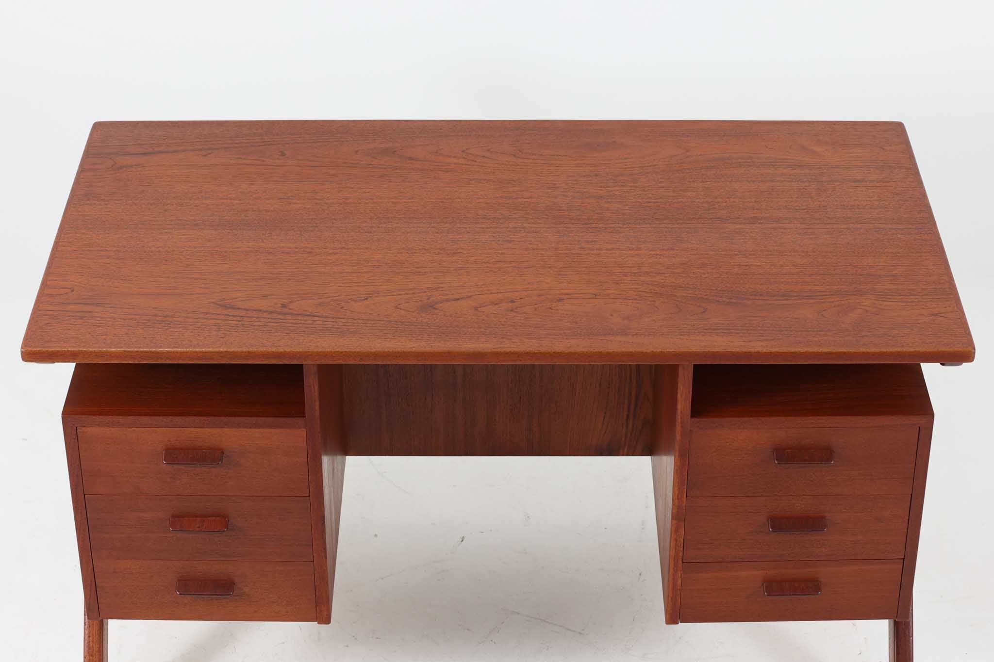 両袖デスク チーク材 北欧家具ビンテージ – CHLOROS