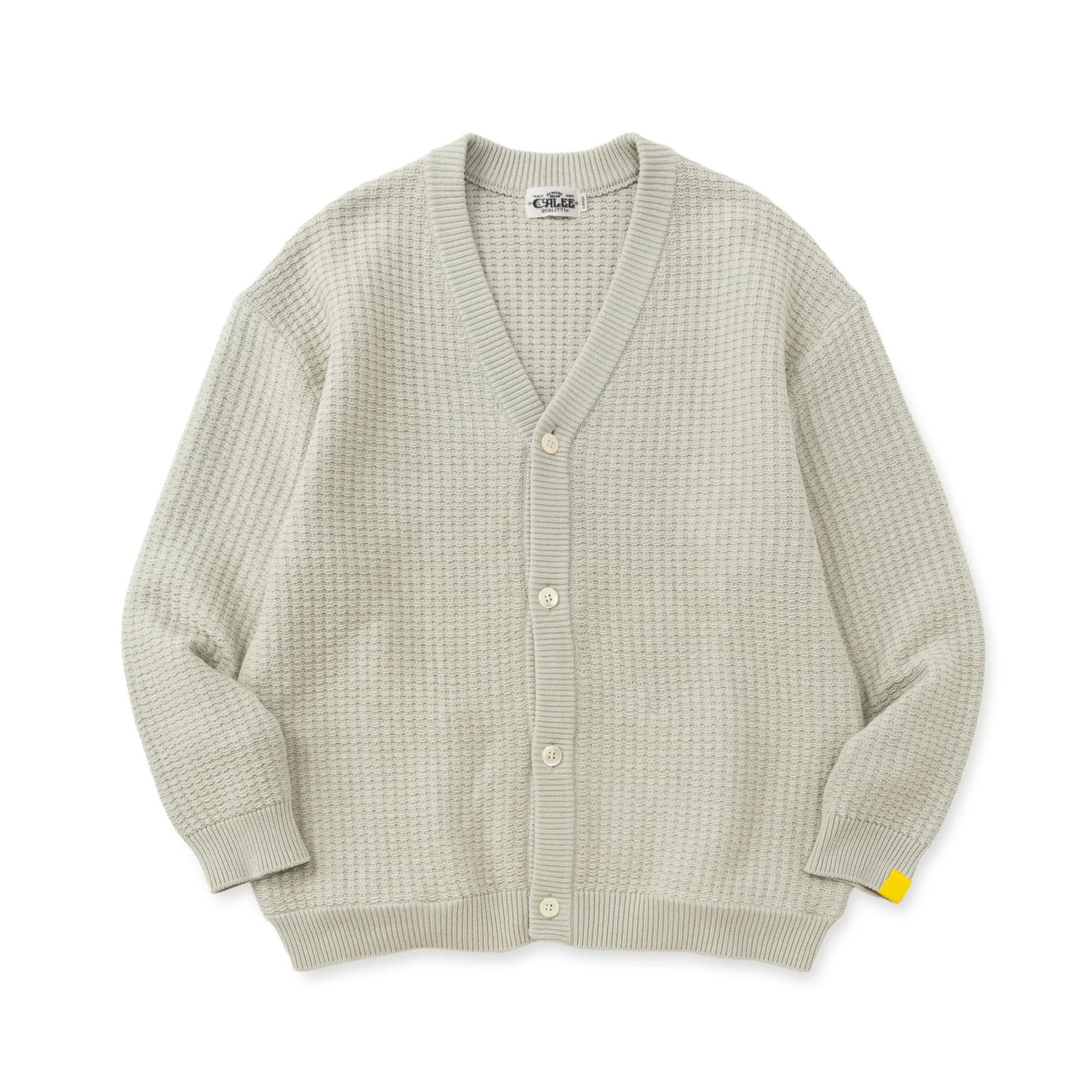 CALEE - ×EYYA KNIT BIG WAFFLE KNIT CARDIGAN (ICY WHITE)｜× エイヤ