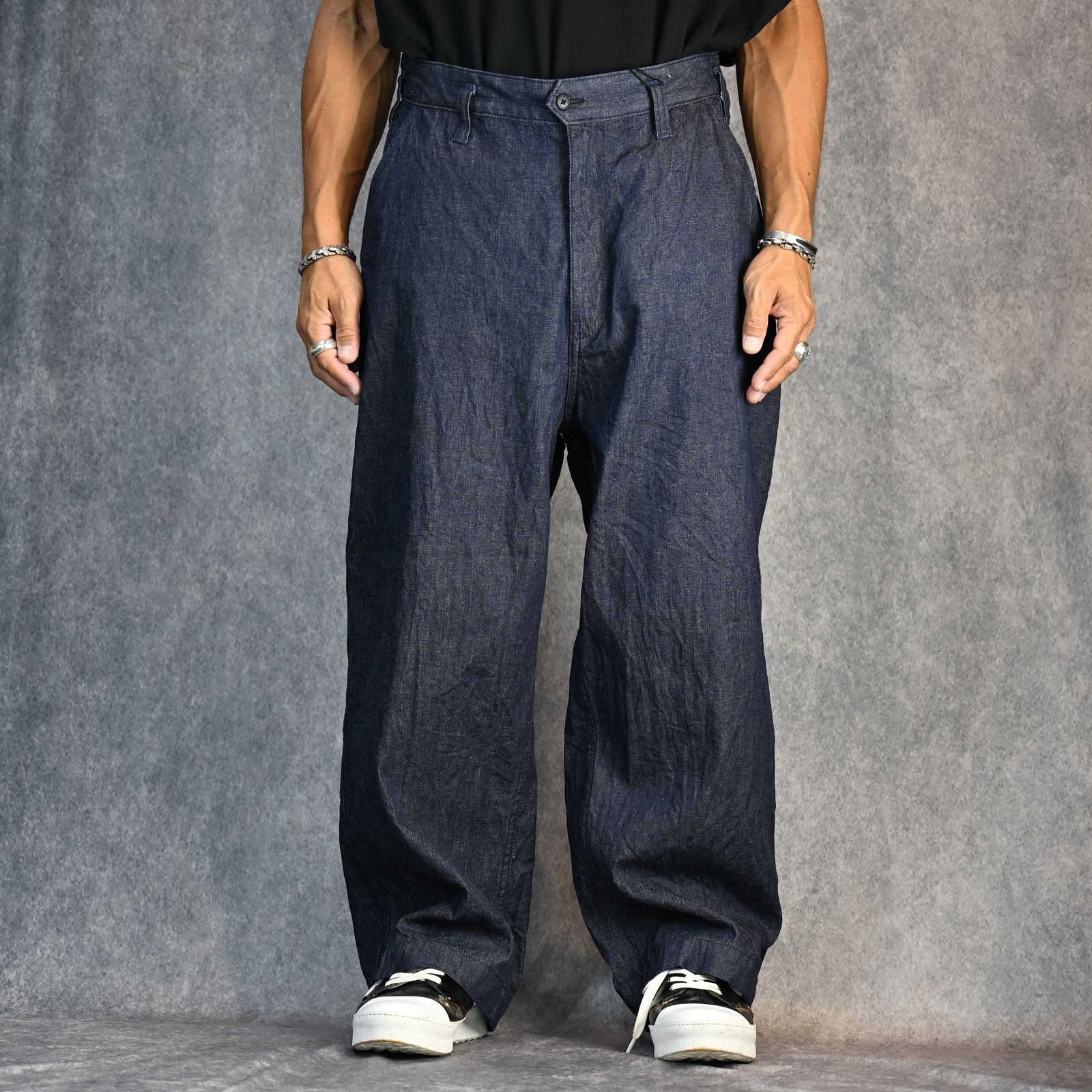 Porter Classic - CLASSIC DENIM GENE KELLY PANTS (NAVY