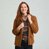 Cable Knit Zip Front Hoodie – Christopher & Banks