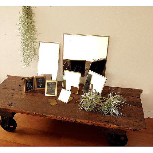 縦横両用】真鍮ミラー 壁掛けミラー ウォールミラー W200×H400