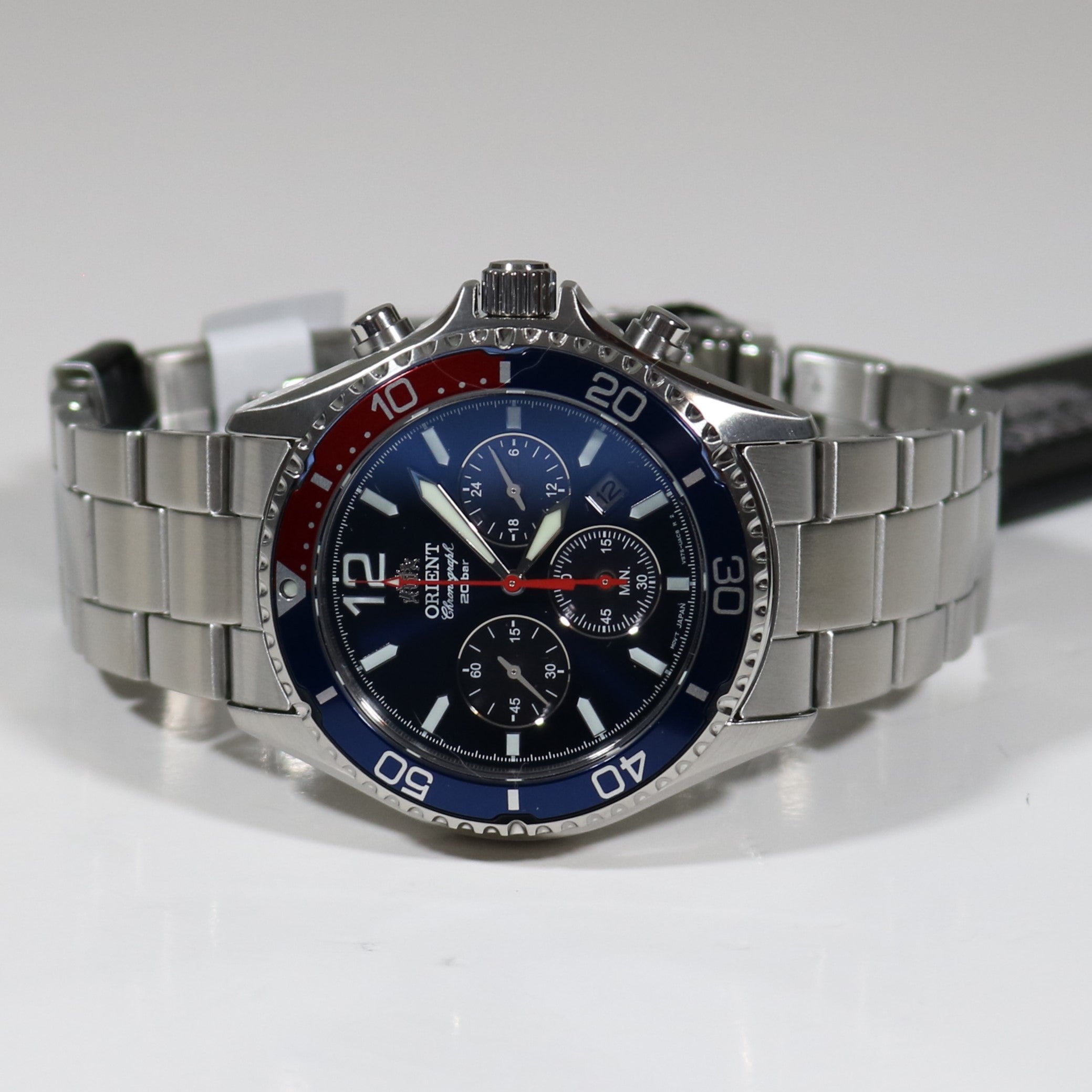 Orient Sports Mako Solar Blue Dial Men's Stainless Steel Watch RA