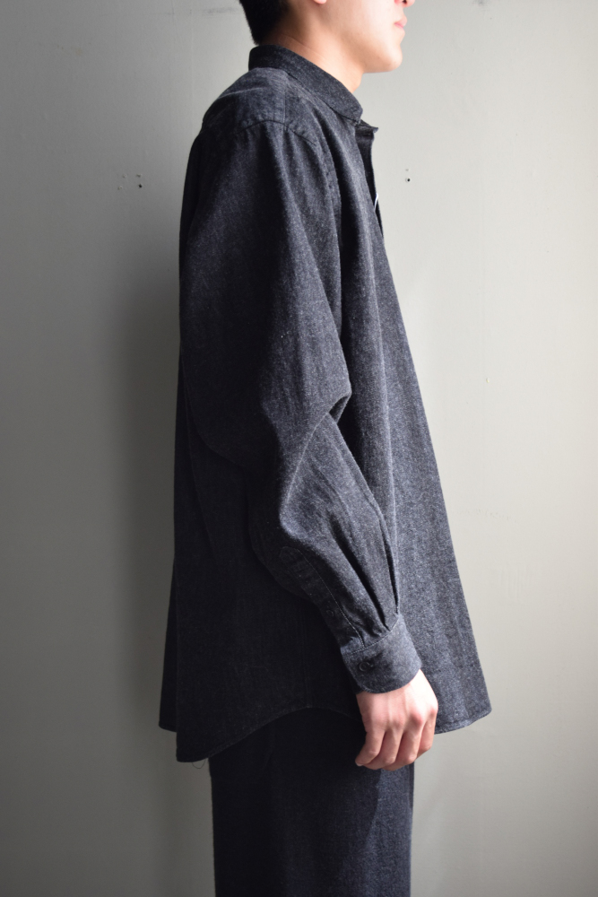 COMOLI (コモリ) デニム コモリシャツ [BLACK/ECRU]