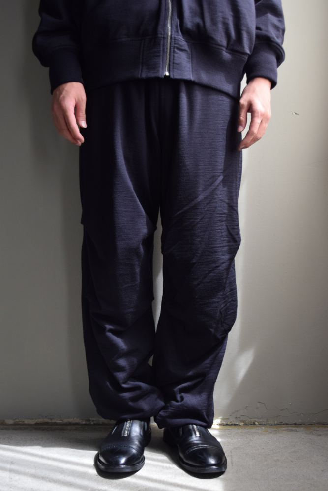 COMOLI (コモリ) ウールニット ニータックパンツ [NAVY]