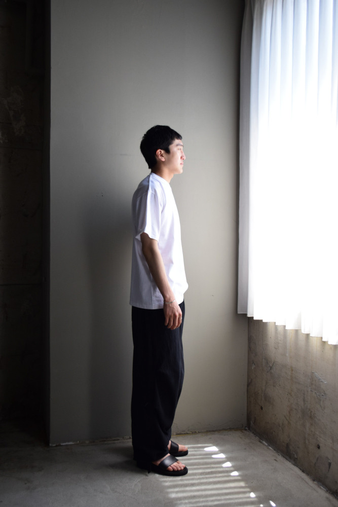 COMOLI (コモリ) コットンジャージ 半袖Tシャツ [WHITE]