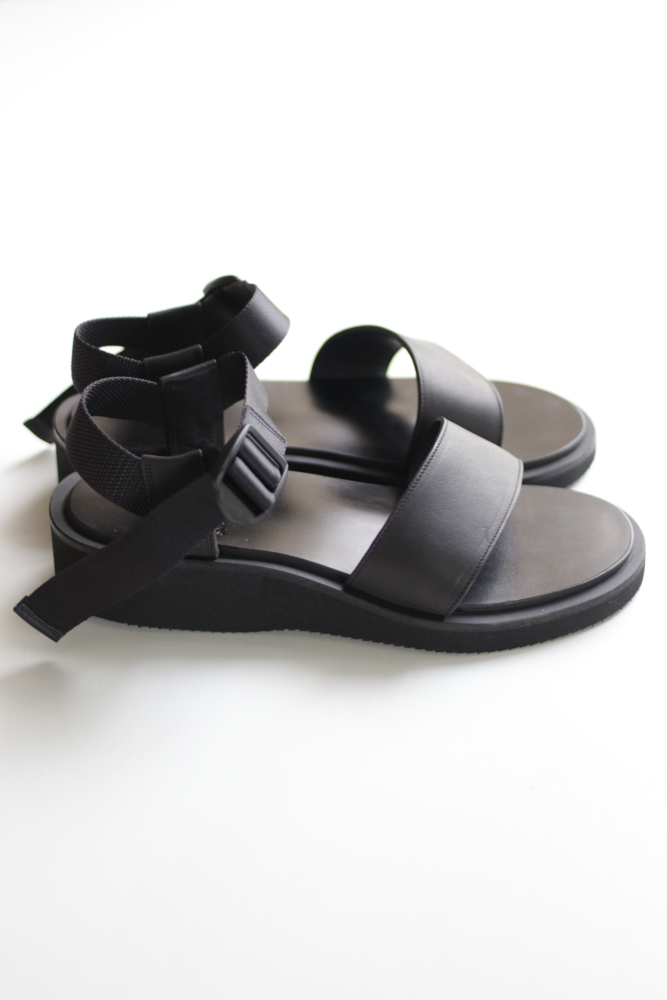 FOOTWORKS (フットワークス) LEATHER SANDAL / SMOOTH LEATHER [ BLACK ]