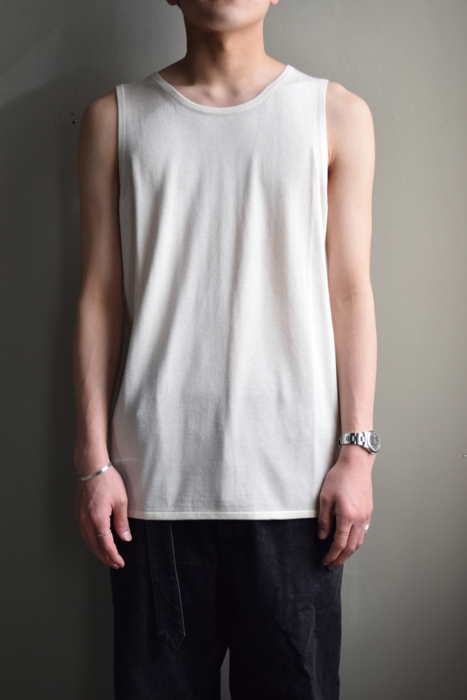 WALENODE (ウェルノード) Silk cashmere Tank top [Ivory]