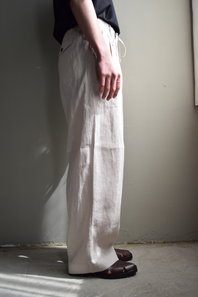 MARKAWARE (マーカウェア) HEMP SHIRTING TRIPLE PLEATED EASY