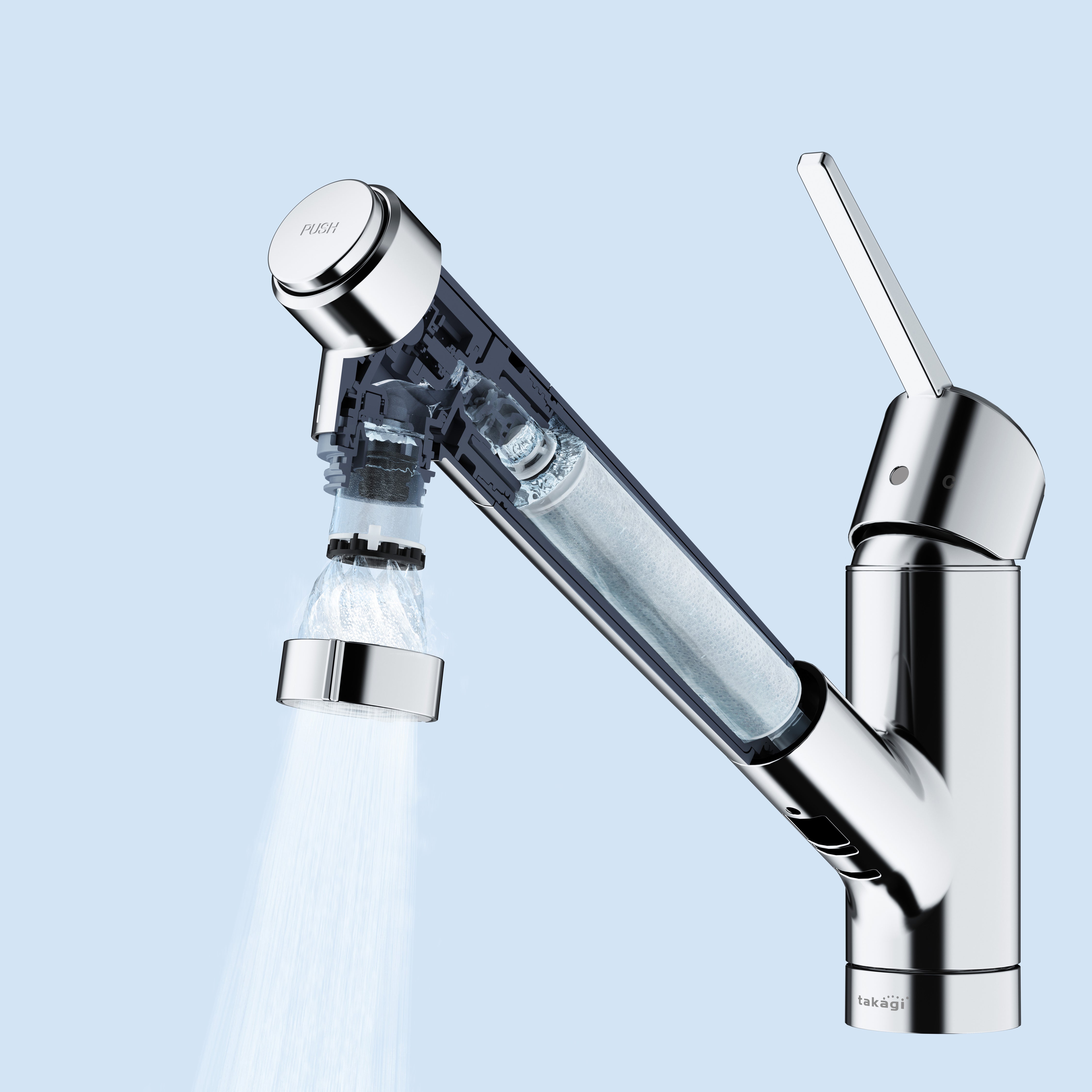 タカギ】クローレバブル JY396MN-9NTF シングルレバー混合栓（ワン