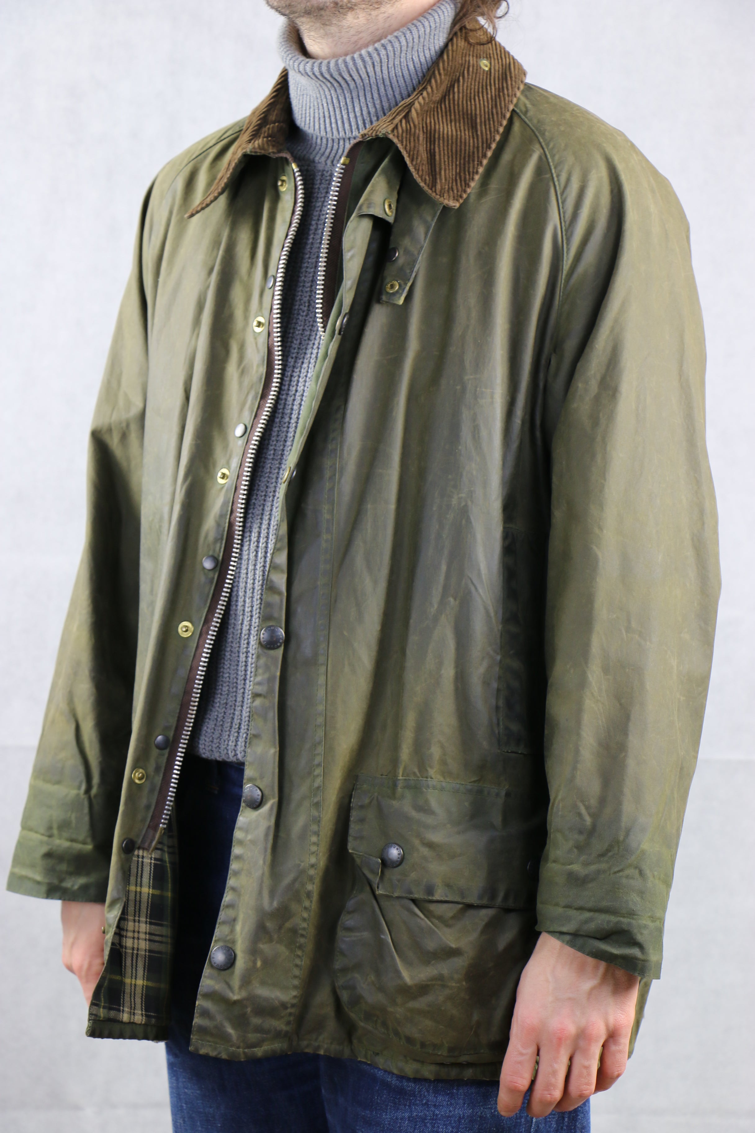 Barbour 'Beaufort' Jacket C44 / 112CM Green ~ Vintage Store