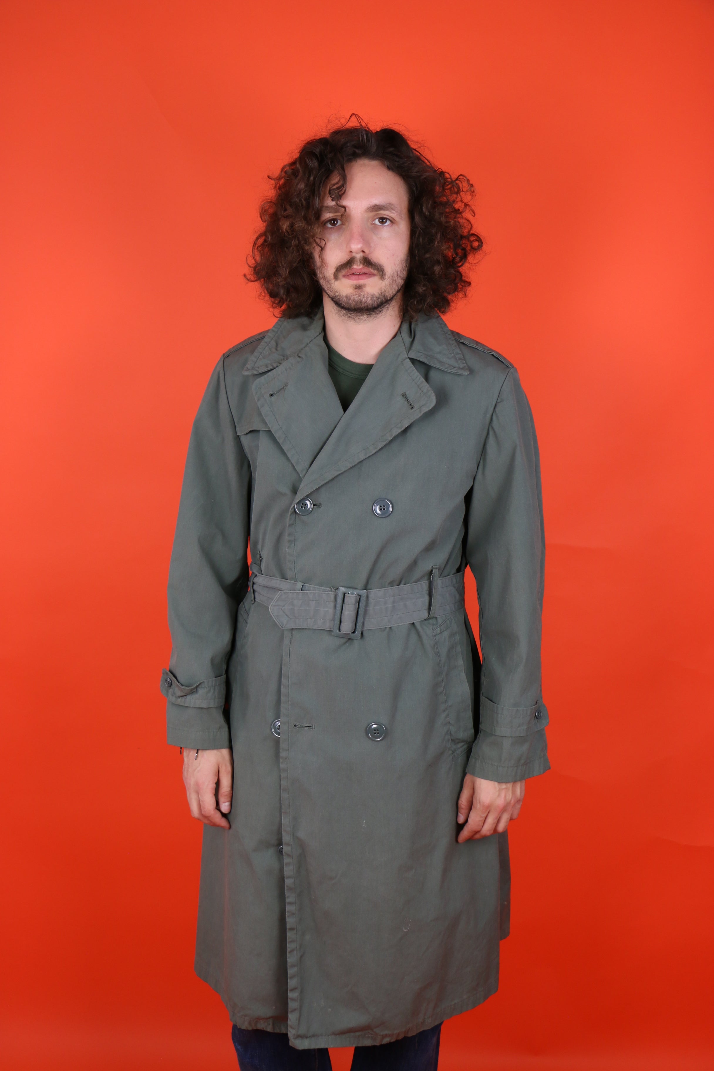 US Army Double Breasted Trench Coat 60s ~ Vintage Store Clochard92.com