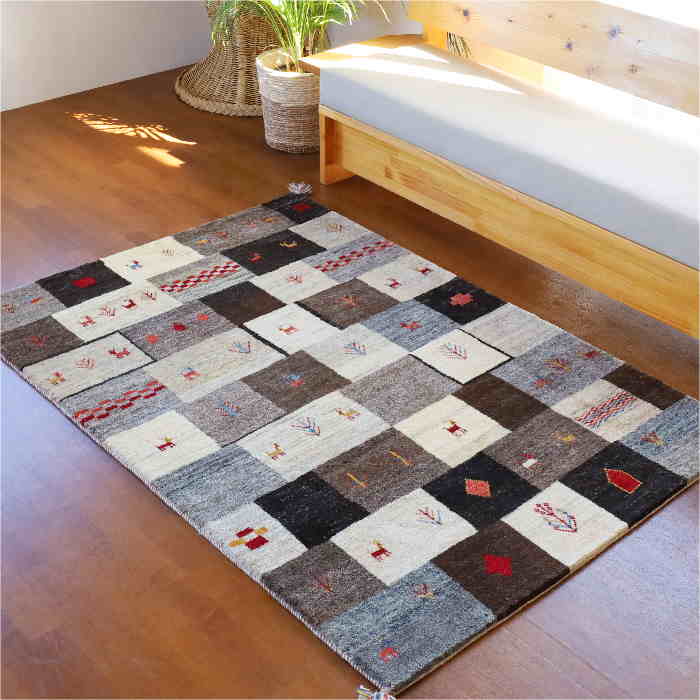 ギャッベ 約180×120cm｜手織ラグの店クラフトワーク