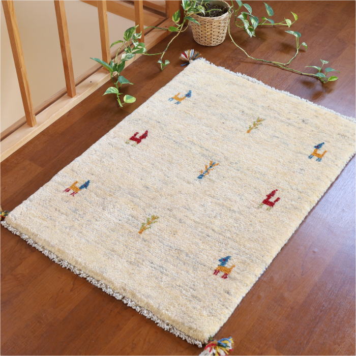 ギャッベ玄関マット 60×90cm｜手織ラグの店クラフトワーク