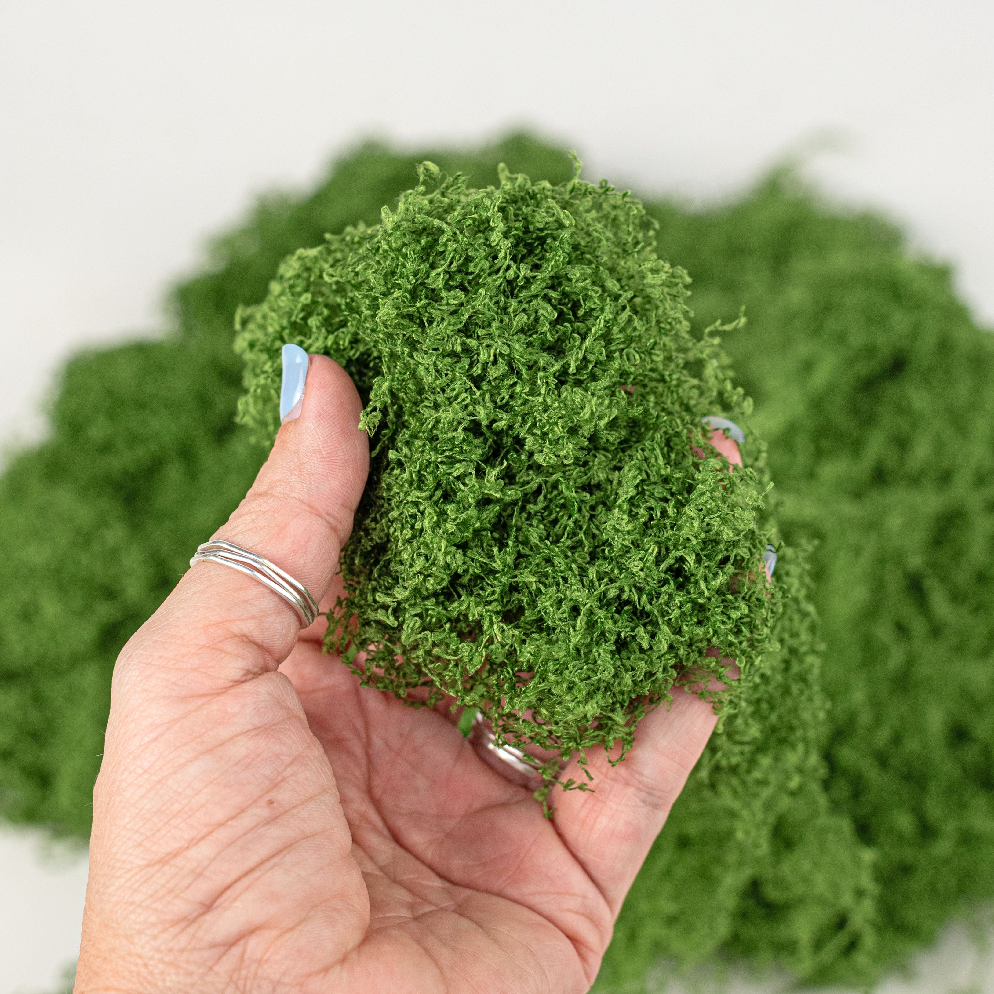 Artificial Fabric Moss: Dark Green (100 Gram Bag)
