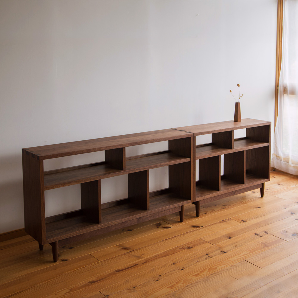 C-403 ウォールナットのブックシェルフ 家具工房クラポ