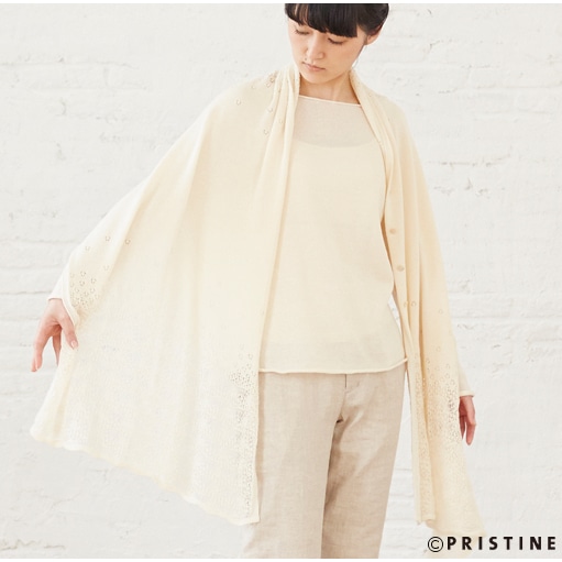 プリスティン タンポポ柄2wayストール(ナチュラル): オーガニック