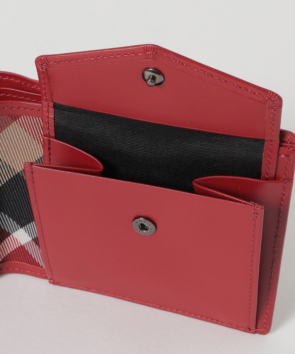 バイカラークレストブリッジチェック2つ折りウォレット（ウォレット