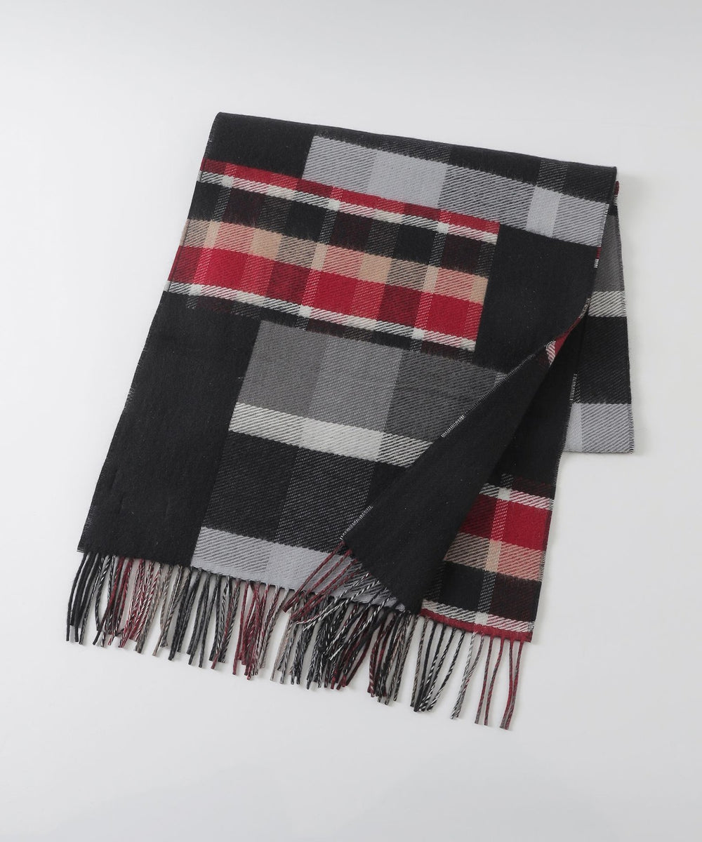 渋谷店・WEB限定】パッチワークランダムチェックマフラー（マフラー