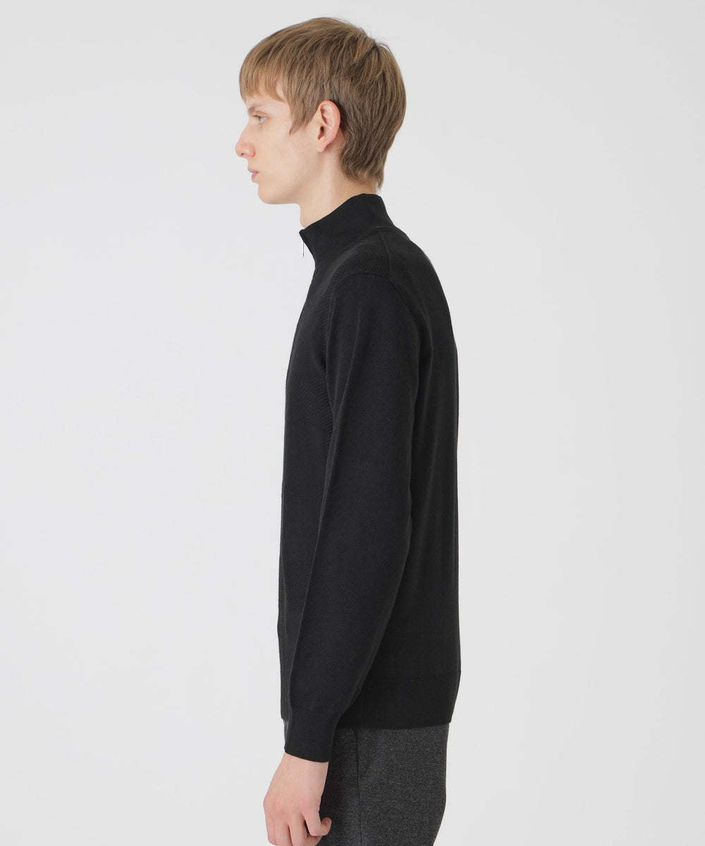シャドーチェックハーフジップニット（ニットウェア）｜BLACK LABEL