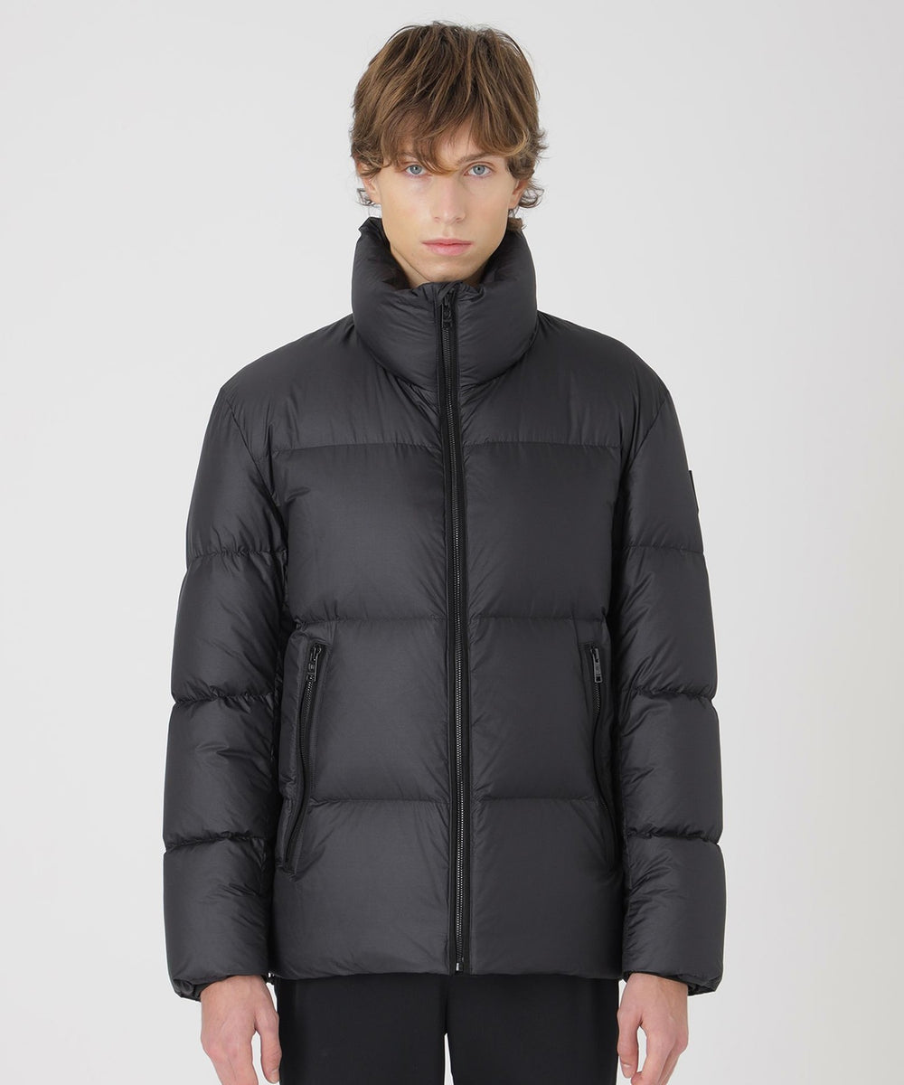 BLACK lab.】ライトウェイトスタンドネックリップダウン（ブルゾン