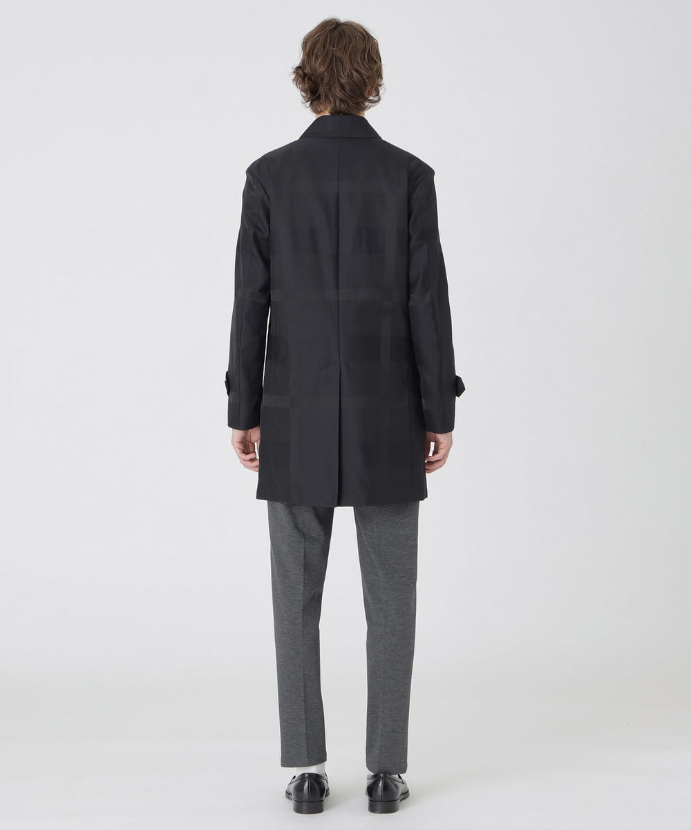 シャドーチェックライトウェイトステンカラーコート（ブルゾン