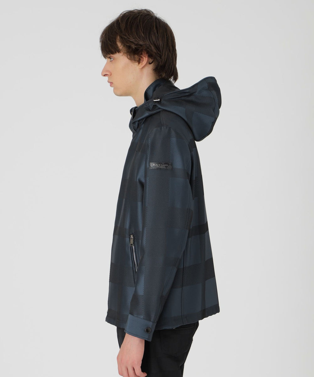 シャドーチェックカルゼパーカー（ブルゾン）｜BLACK LABEL
