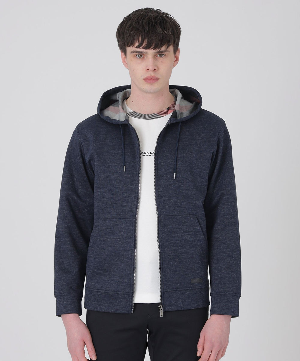 メランジラミーバックチェックパーカー（カットソー）｜BLACK LABEL