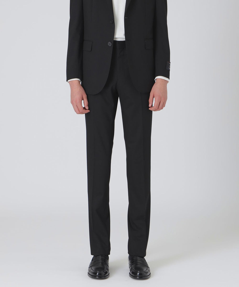 CARREMAN ウォッシャブルソリッドスラックス（テーラードパンツ