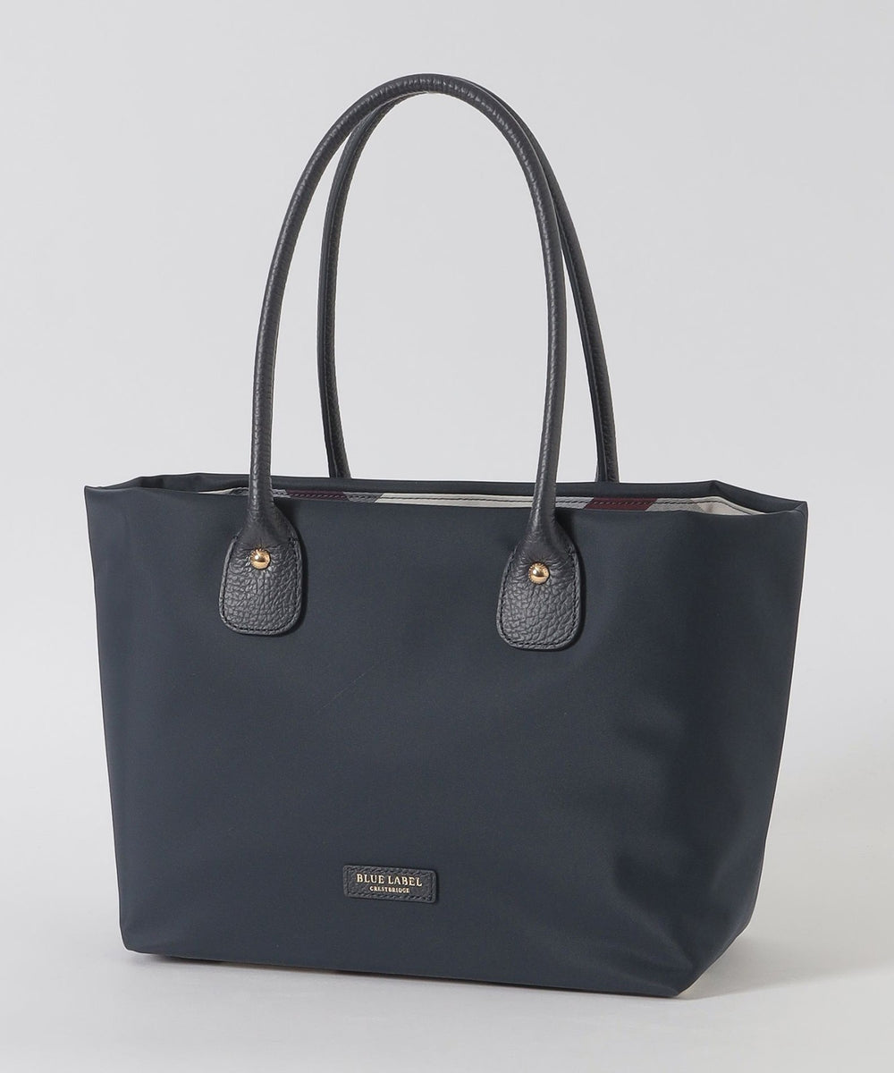 パーシャルクレストブリッジチェックナイロントート（バッグ）｜BLUE