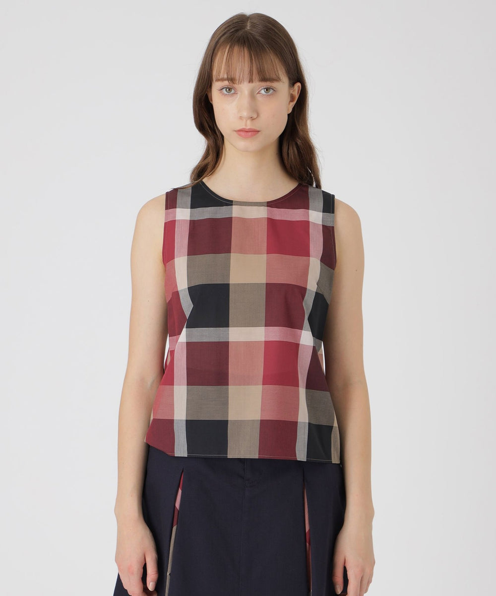 接触冷感】【吸水速乾】クレストブリッジチェッククールドライブラウス