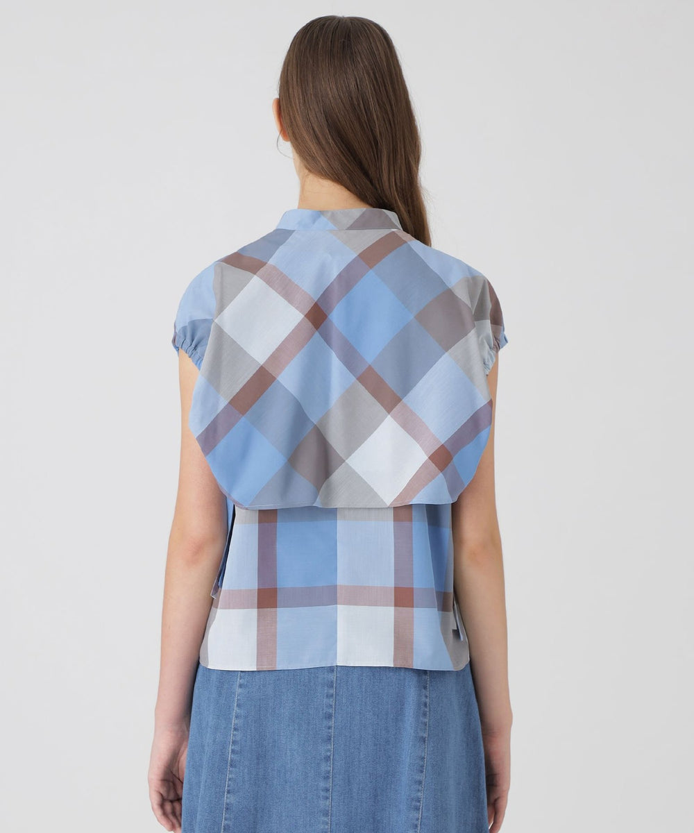 接触冷感】【吸水速乾】クレストブリッジチェッククールドライブラウス