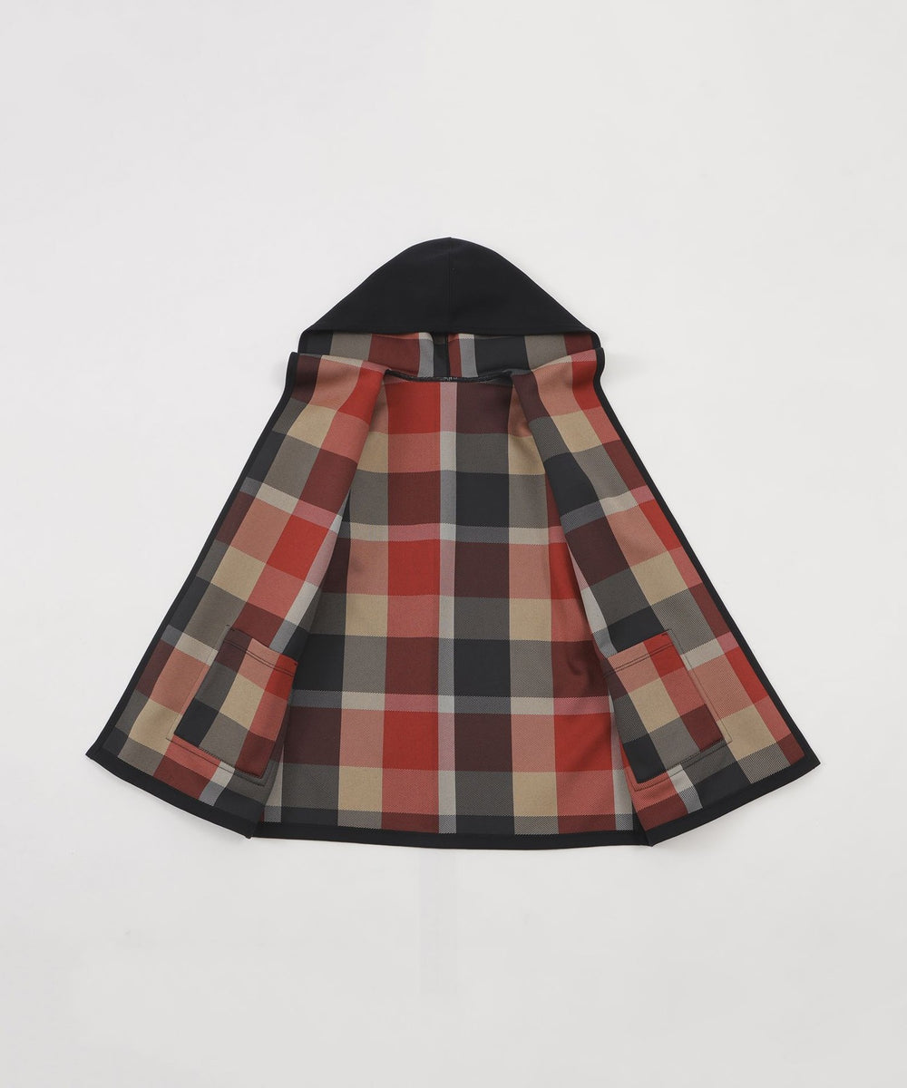 クレストブリッジチェックリバーシブルダンボールミディ丈コーディガン