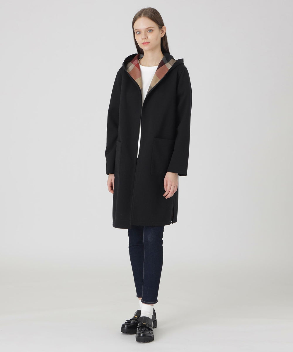 クレストブリッジチェックリバーシブルダンボールコーディガン