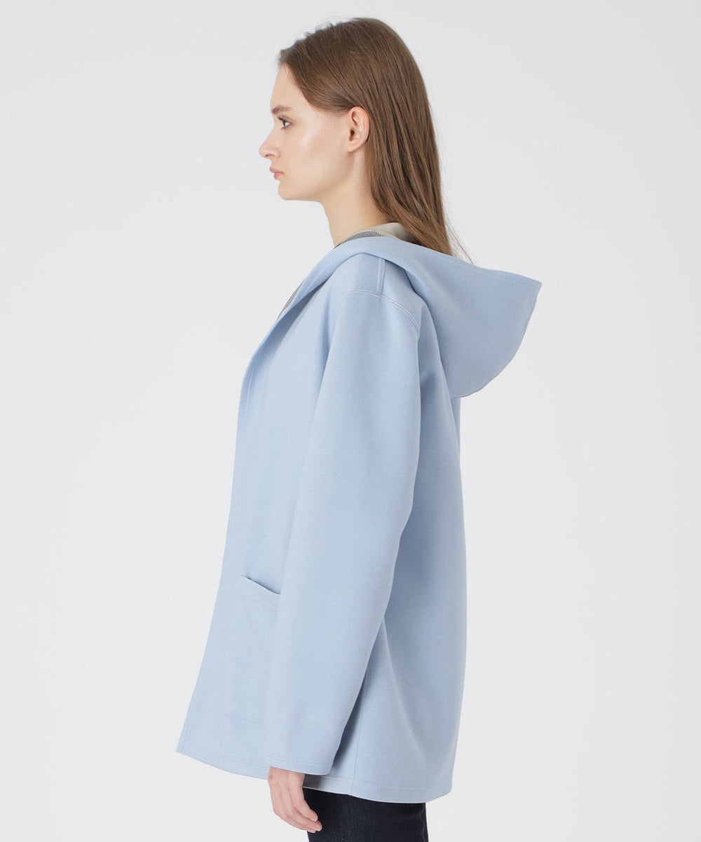 クレストブリッジチェックリバーシブルダンボールミディ丈コーディガン