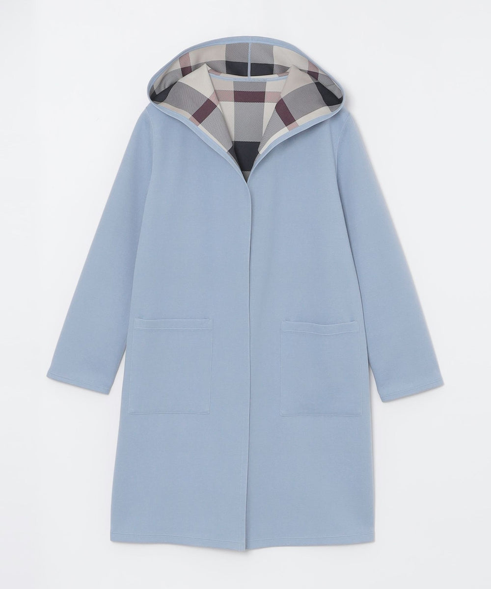 クレストブリッジチェックリバーシブルダンボールコーディガン