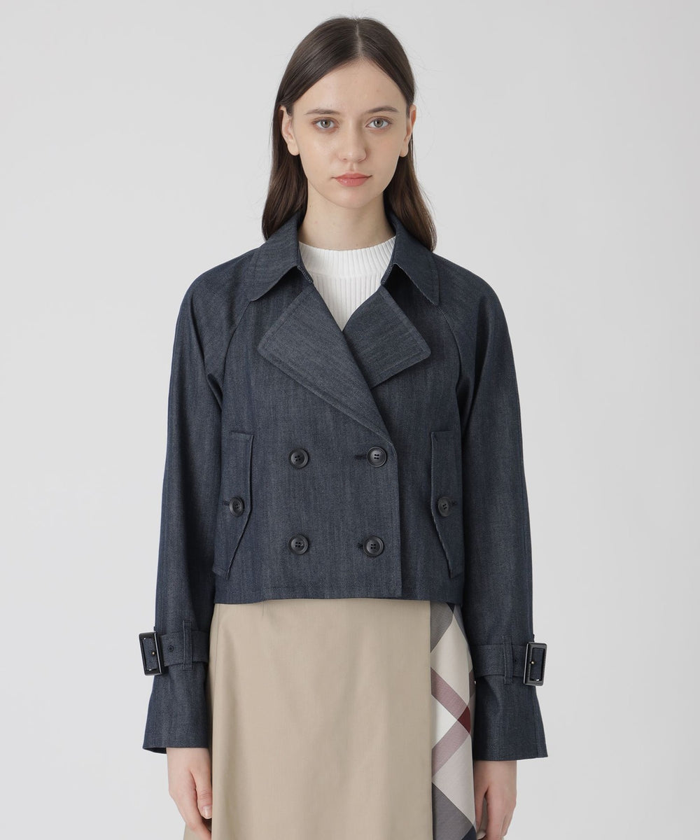 バックコンシャスショートトレンチコート（ジャケット/ブルゾン